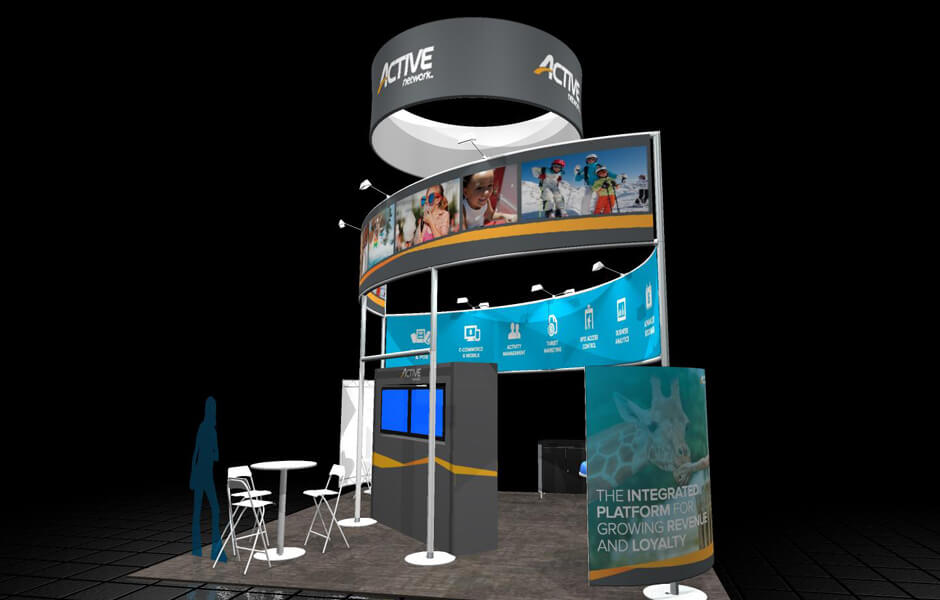 ACTIVE Network trade show display | Lumen Marketing portfolio